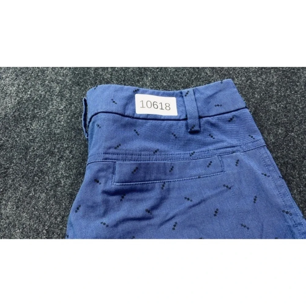 Lululemon Commission Shorts Men 32 Blue Geometric Print Stretch Chino